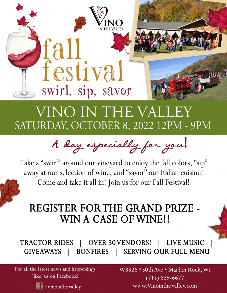 Fall Festival Swirl, Sip, Savor Vino in the Valley